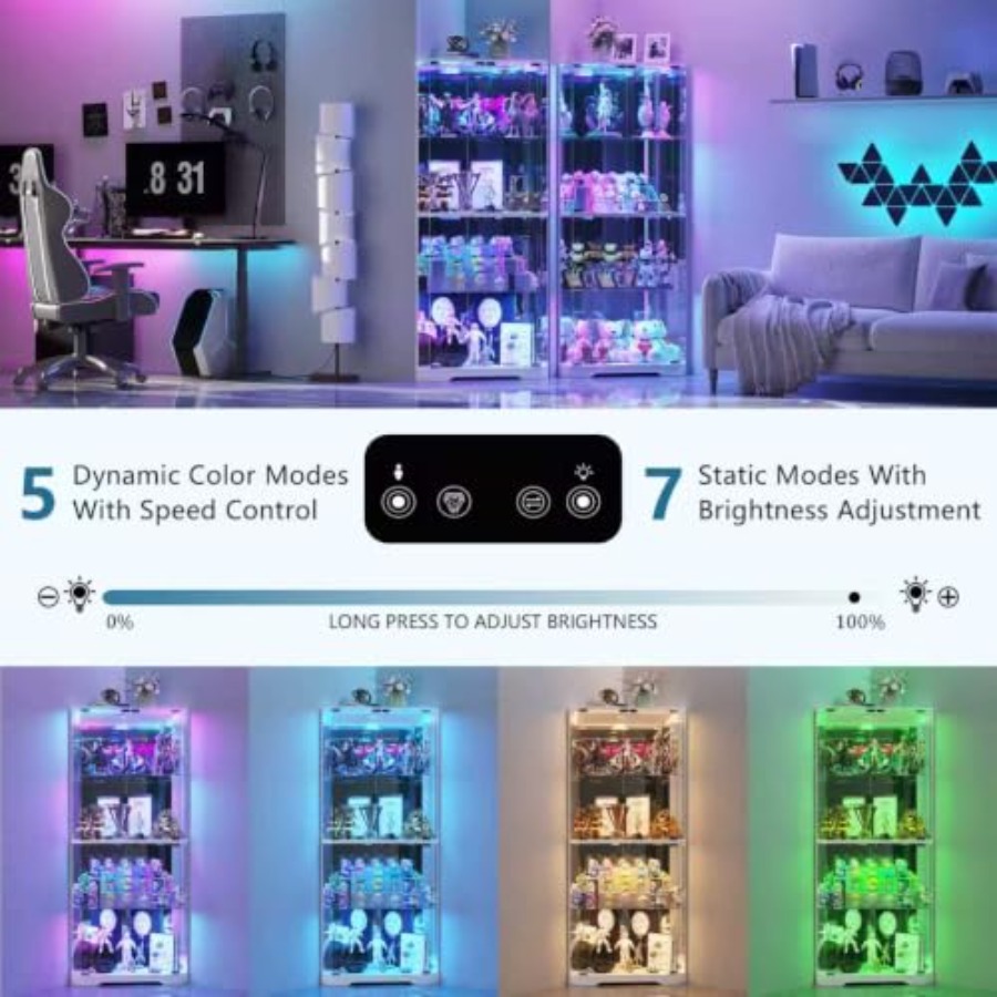 خزانة عرض زاوية بارتفاع 64.7 ب - مراجعة Glass Cabinet Display وسعره