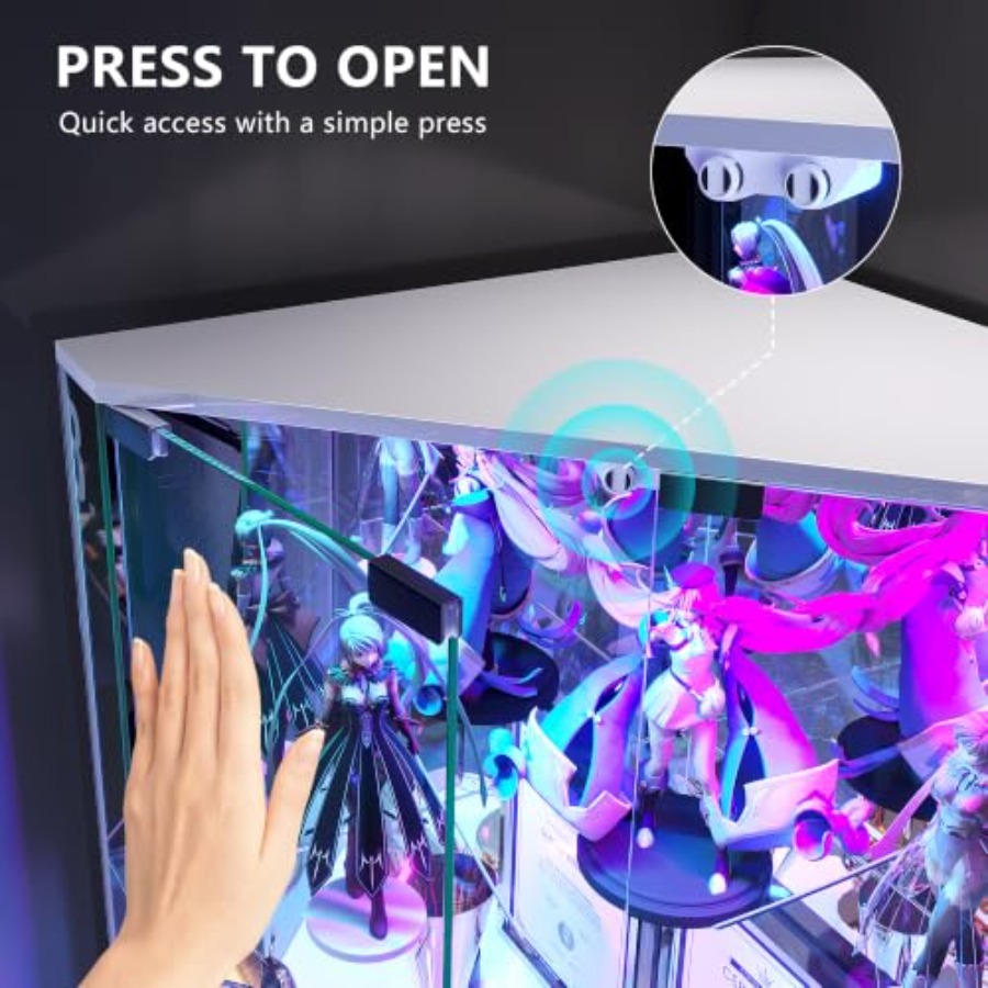 خزانة عرض زاوية بارتفاع 64.7 ب - مراجعة Glass Cabinet Display وسعره