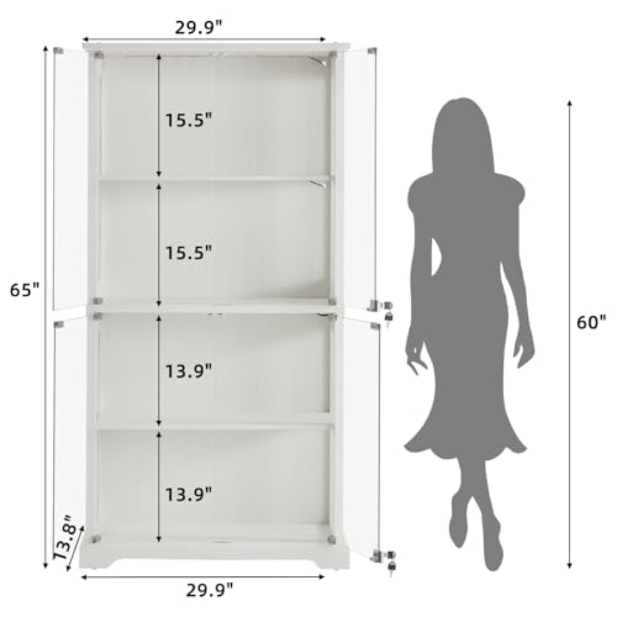 خزانة عرض زجاجية بتصميم ريفي م - مراجعة Glass Cabinet Display وسعره