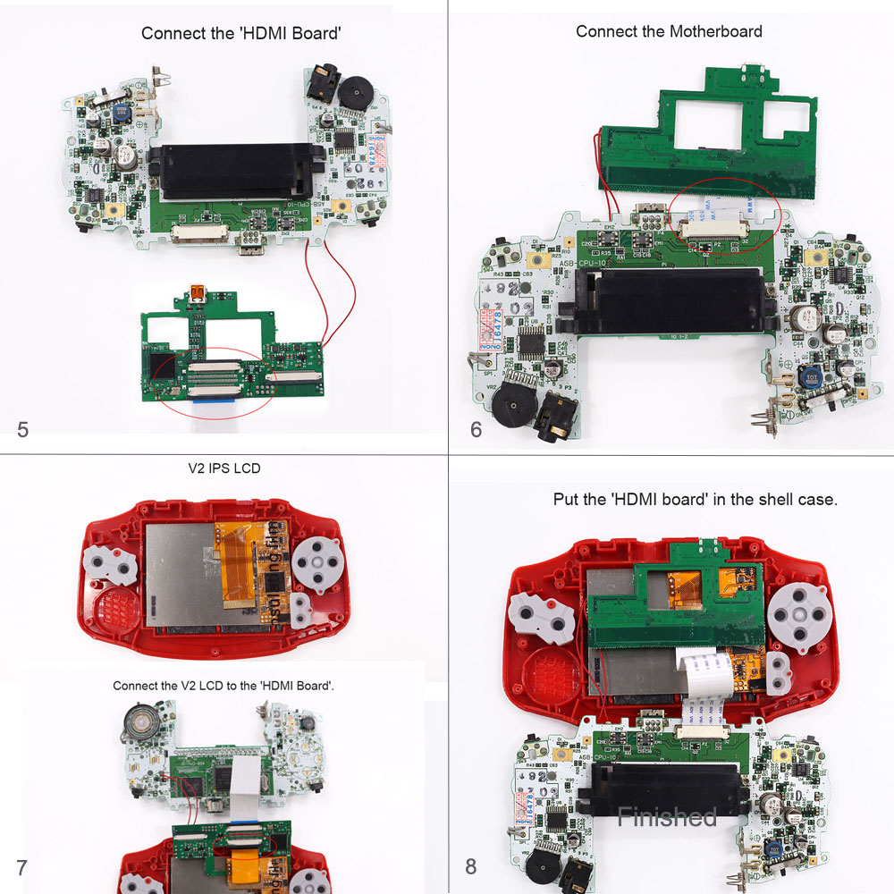 محول HDMI 32Pin 40Pin لجهاز GB - مراجعة Arcade Button Pcb وسعره