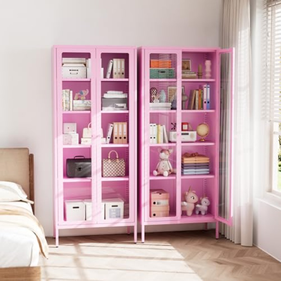 خزانة عرض زجاجية من 5 طبقات لل - مراجعة Glass Cabinet Display وسعره
