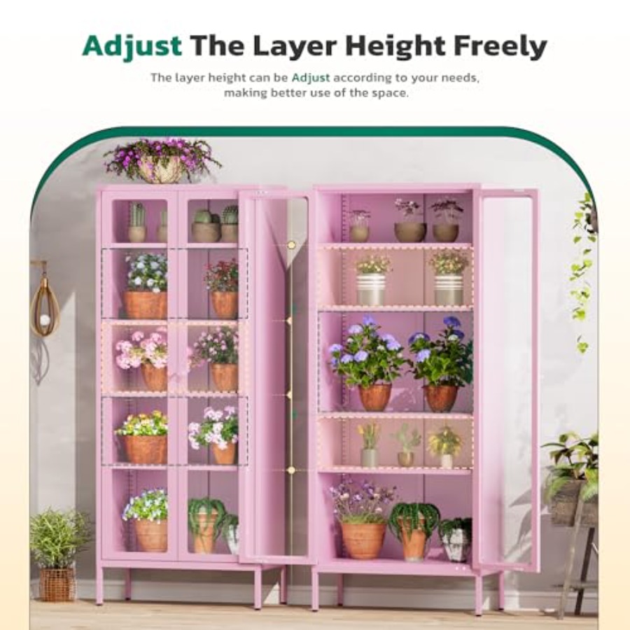 خزانة عرض زجاجية من 5 طبقات لل - مراجعة Glass Cabinet Display وسعره