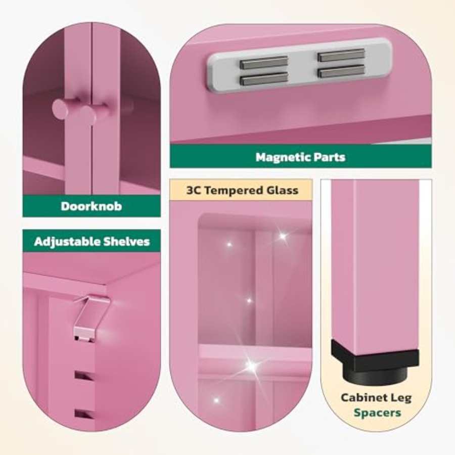 خزانة عرض زجاجية من 5 طبقات لل - مراجعة Glass Cabinet Display وسعره