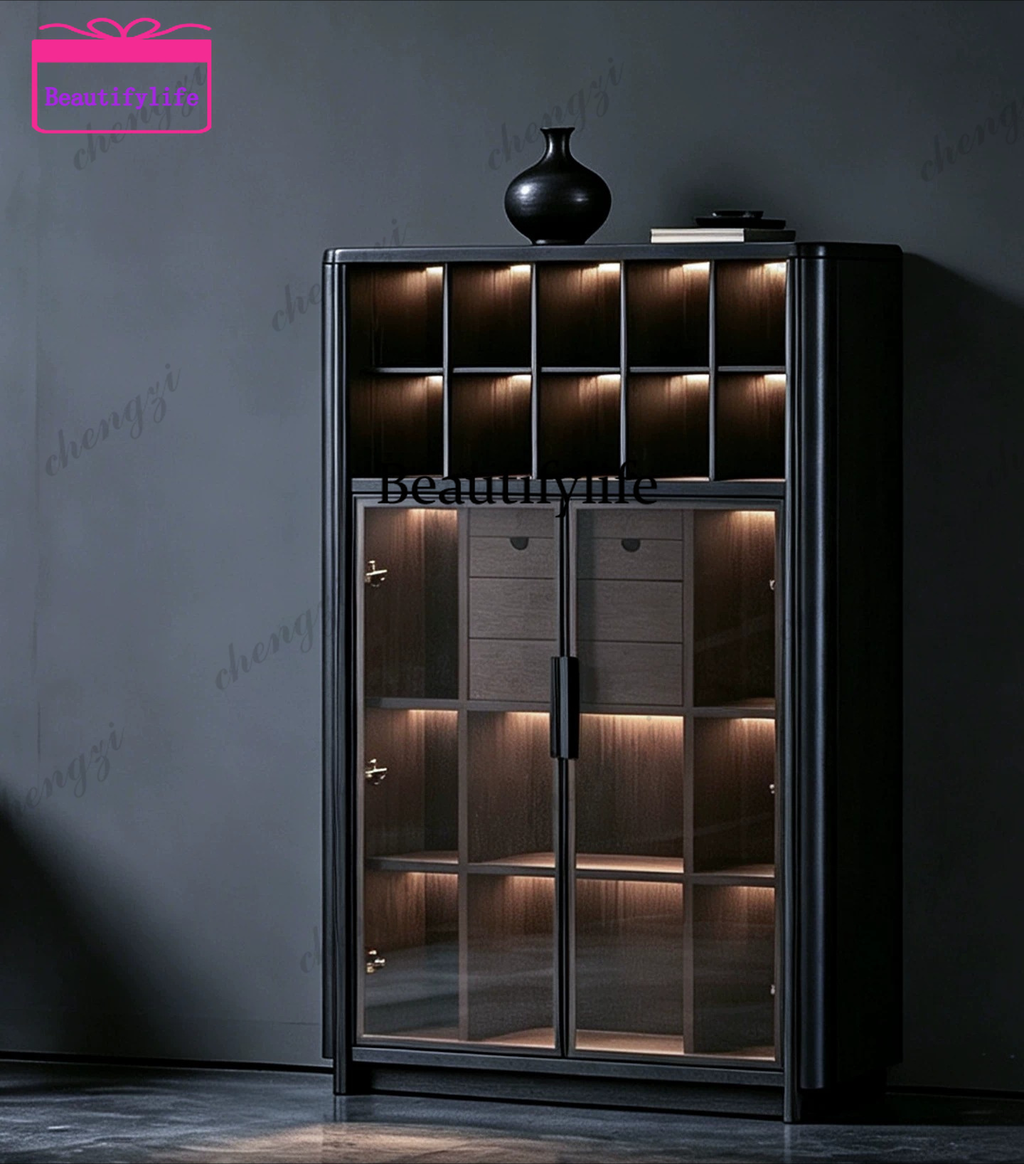 خزانة كتب إيطالية بسيطة من الخ - مراجعة Glass Cabinet Display وسعره